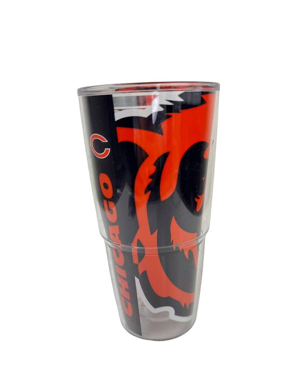 TERVIS Chicago Bears Tumbler NFL Football Red Black Travel Mug Cup NO LID 24 oz